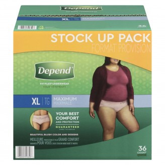 Depend Fit-Flex Underwear for Women Maximum Absorbency